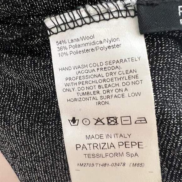 Patricia Pepe Mock-neck Black Sparkle Long sleeve Women’s Top Sz EUR 44 - Picture 6 of 8